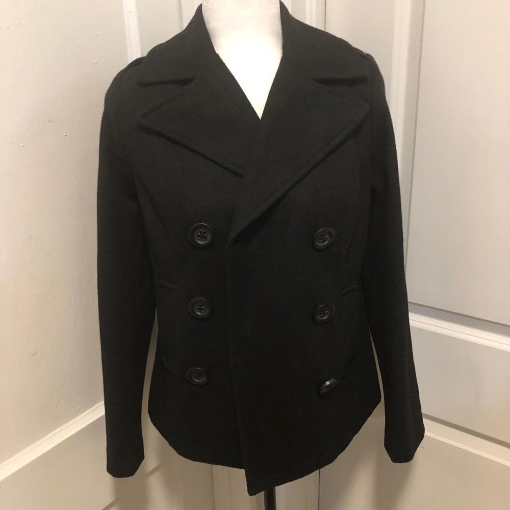 Old Navy Wool Mix Double Breast Pea Coat Size XS
